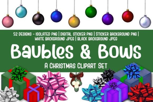 Baubles Bows - Christmas Clipart Review
