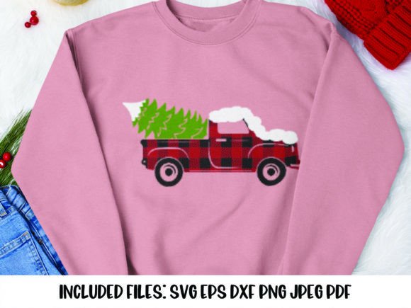 Buffalo Plaid Christmas Truck SVG for Handmade Projects