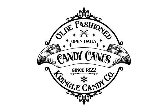 Candy Canes Christmas Vintage Sign SVG Review