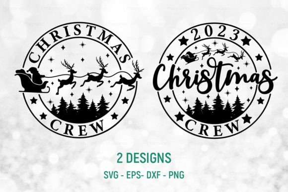 Christmas Crew SVG PNG: A Festive Illustration for Editorial and Web Design
