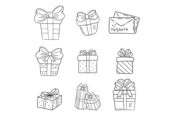 Christmas Gift Collection Hand Drawn Illustrations