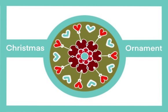 Christmas Ornament Red Blue Green PNG for Crafting and Illustrations