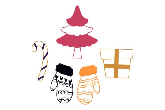 Christmas Ornament Unique Illustrations for Handmade Creations