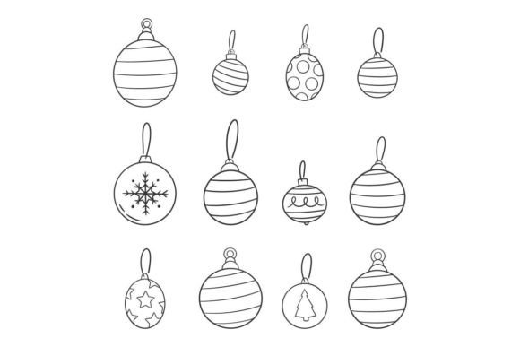 Hand Drawn Christmas Ball Element Illustrations Review