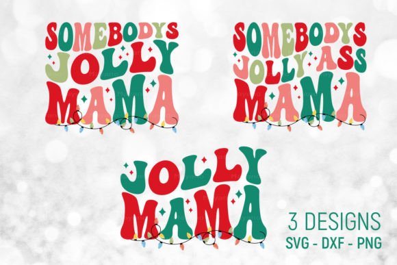 Somebodys Jolly Mama Retro Christmas Illustrations